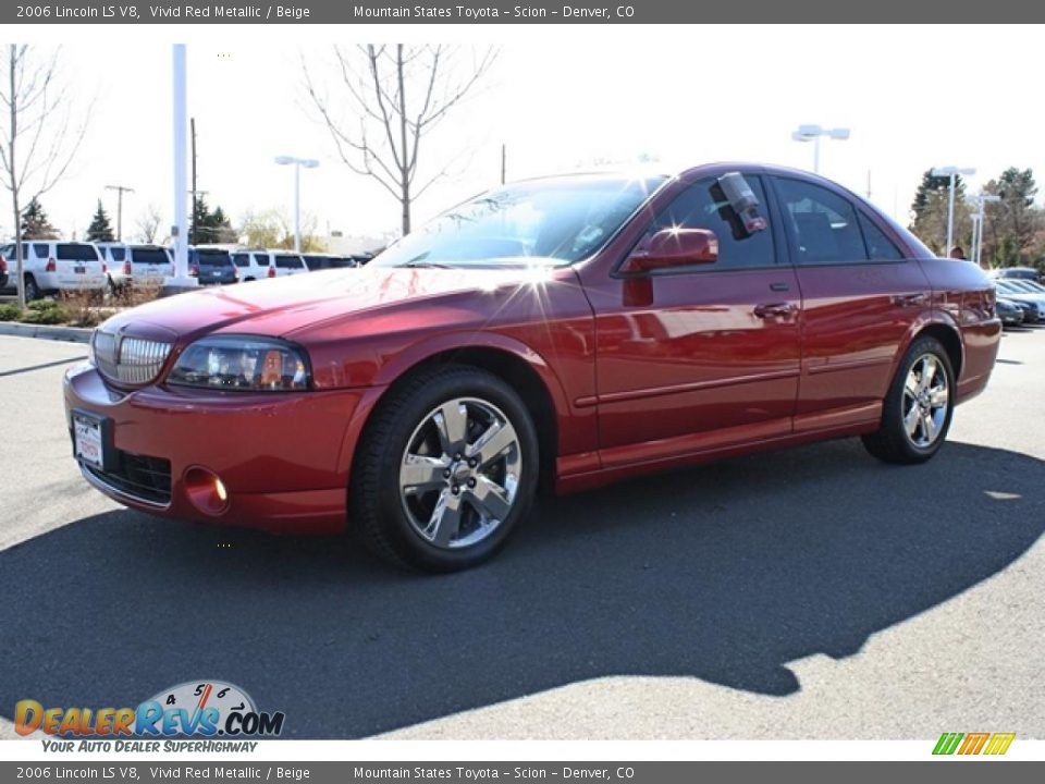 2006 Lincoln LS V8 Vivid Red Metallic / Beige Photo #5