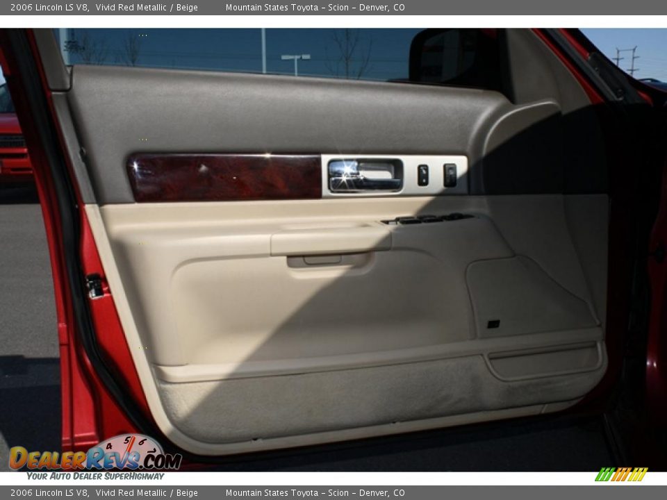 2006 Lincoln LS V8 Vivid Red Metallic / Beige Photo #14