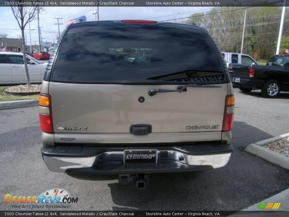 2003 Chevrolet Tahoe LS 4x4 Sandalwood Metallic / Gray/Dark Charcoal Photo #4