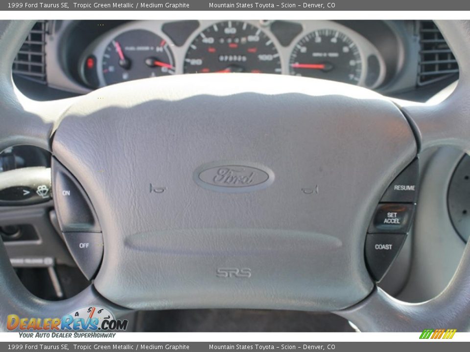 1999 Ford Taurus SE Tropic Green Metallic / Medium Graphite Photo #16