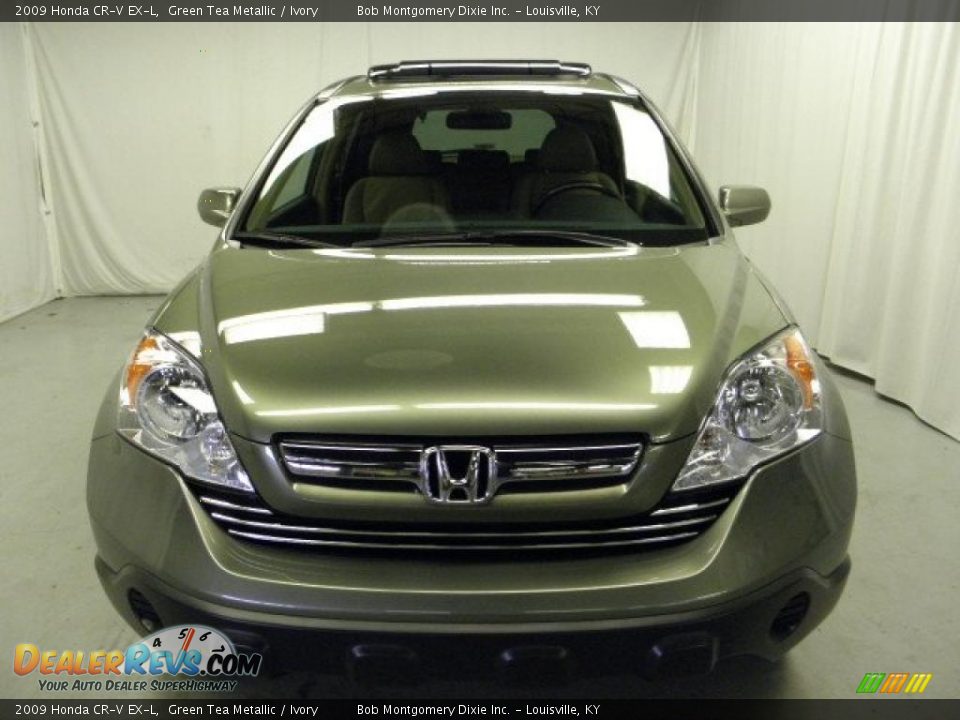 2009 Honda CR-V EX-L Green Tea Metallic / Ivory Photo #2