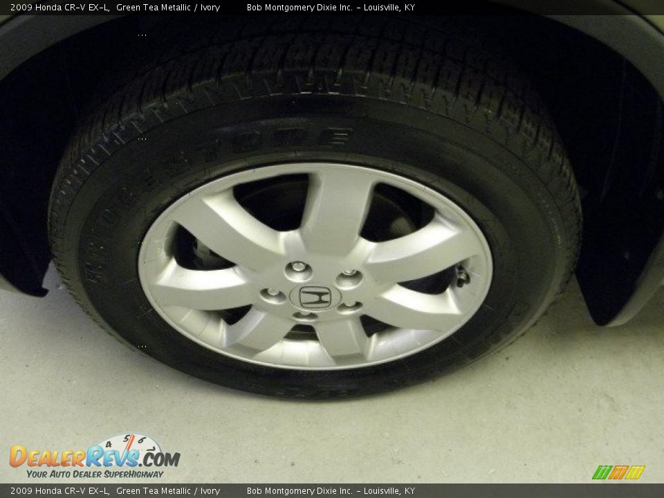 2009 Honda CR-V EX-L Green Tea Metallic / Ivory Photo #6
