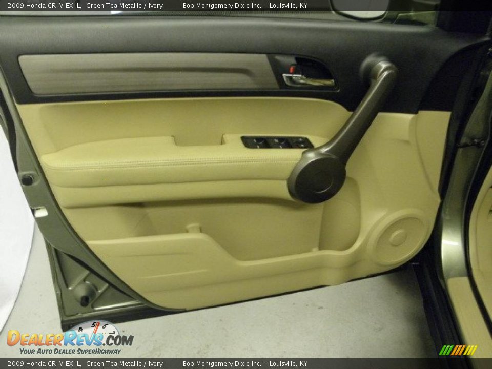 2009 Honda CR-V EX-L Green Tea Metallic / Ivory Photo #7