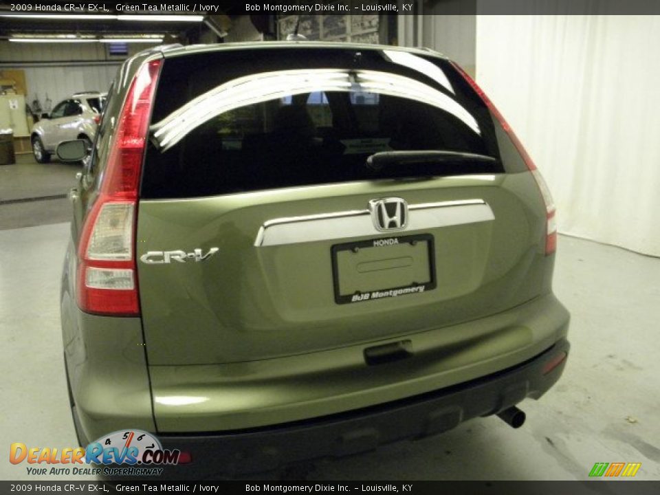 2009 Honda CR-V EX-L Green Tea Metallic / Ivory Photo #13