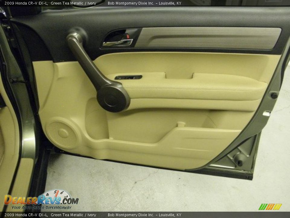 2009 Honda CR-V EX-L Green Tea Metallic / Ivory Photo #15