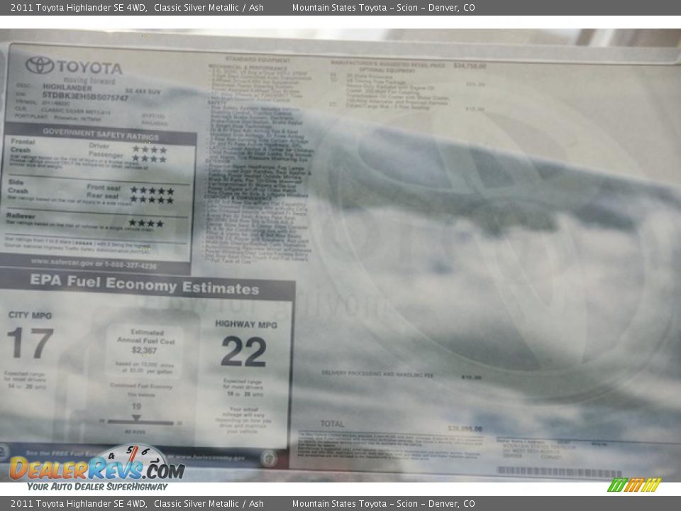 2011 Toyota Highlander SE 4WD Classic Silver Metallic / Ash Photo #13