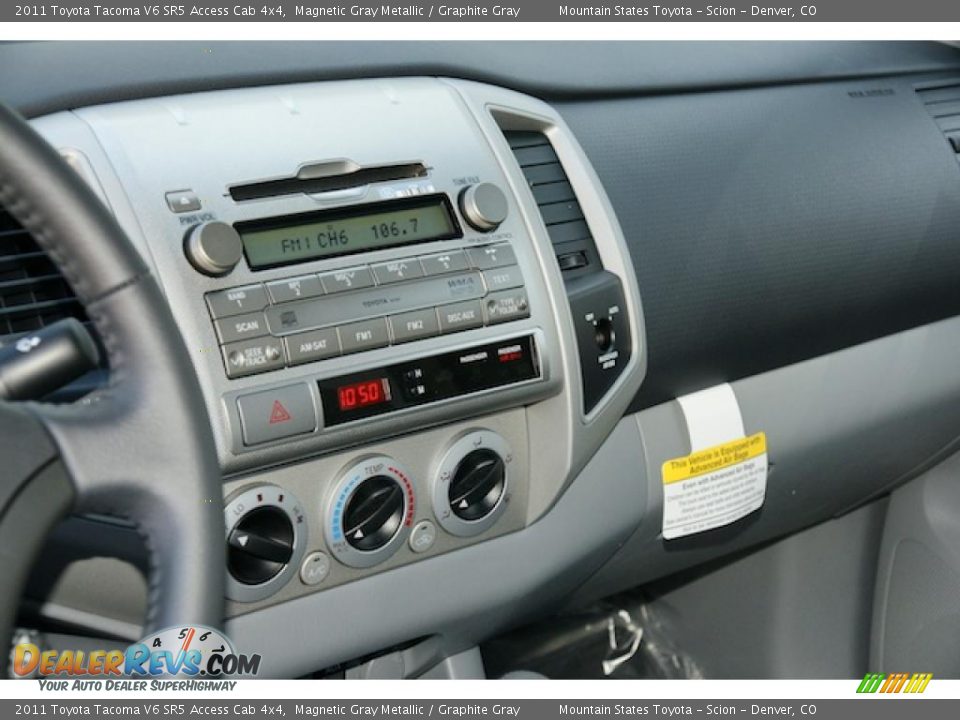 2011 Toyota Tacoma V6 SR5 Access Cab 4x4 Magnetic Gray Metallic / Graphite Gray Photo #9