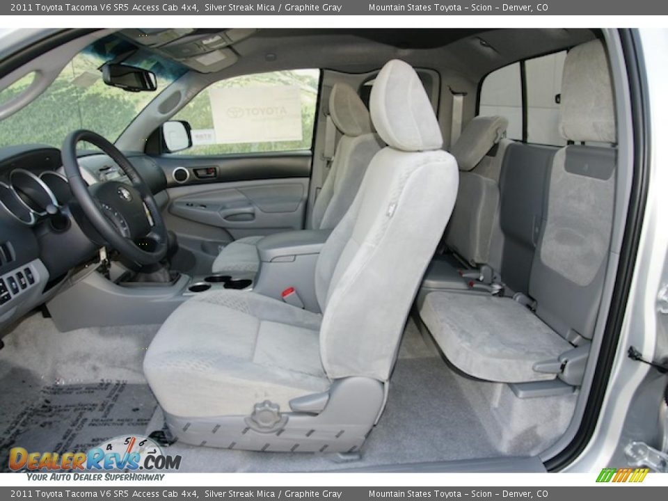 2011 Toyota Tacoma V6 SR5 Access Cab 4x4 Silver Streak Mica / Graphite Gray Photo #7
