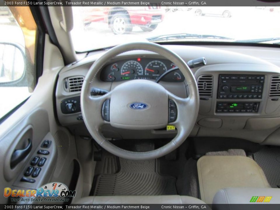 2003 Ford F150 Lariat SuperCrew Steering Wheel Photo #17