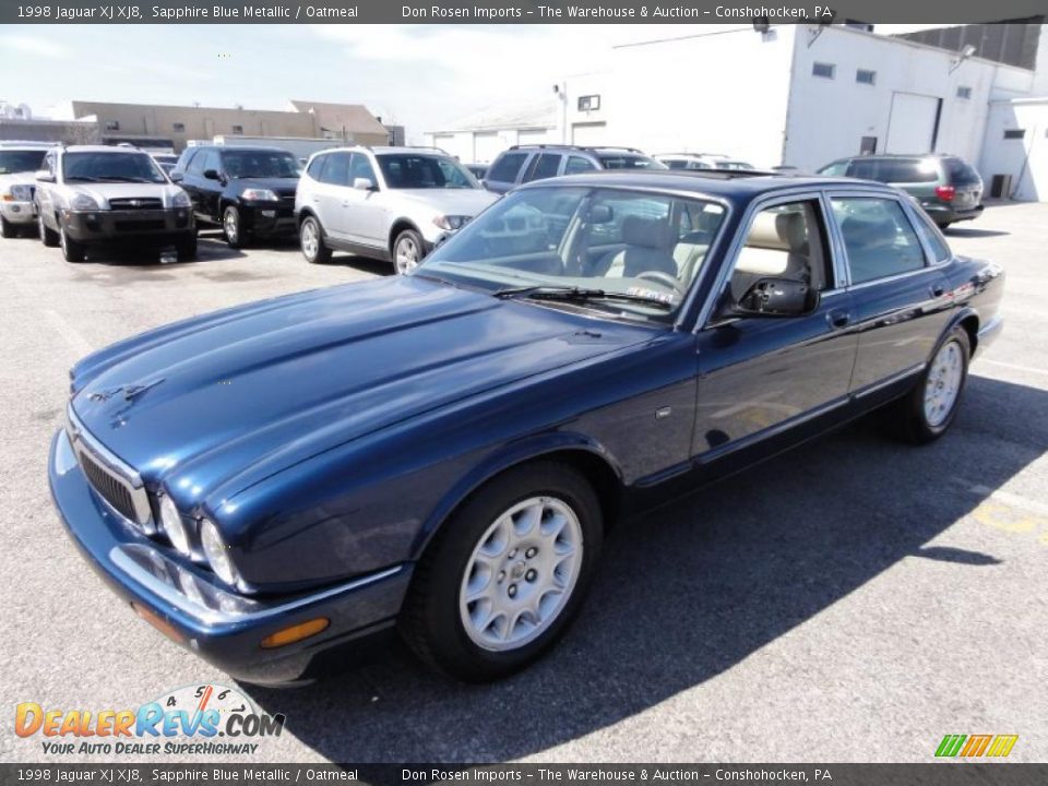 1998 Jaguar XJ XJ8 Sapphire Blue Metallic / Oatmeal Photo #2