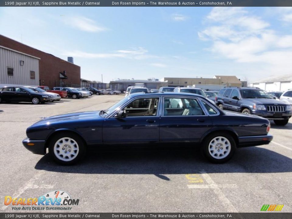 1998 Jaguar XJ XJ8 Sapphire Blue Metallic / Oatmeal Photo #11