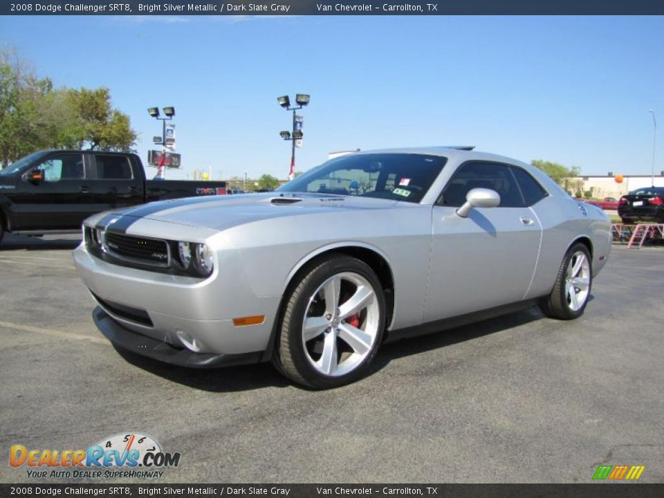 2008 Dodge Challenger SRT8 Bright Silver Metallic / Dark Slate Gray Photo #3