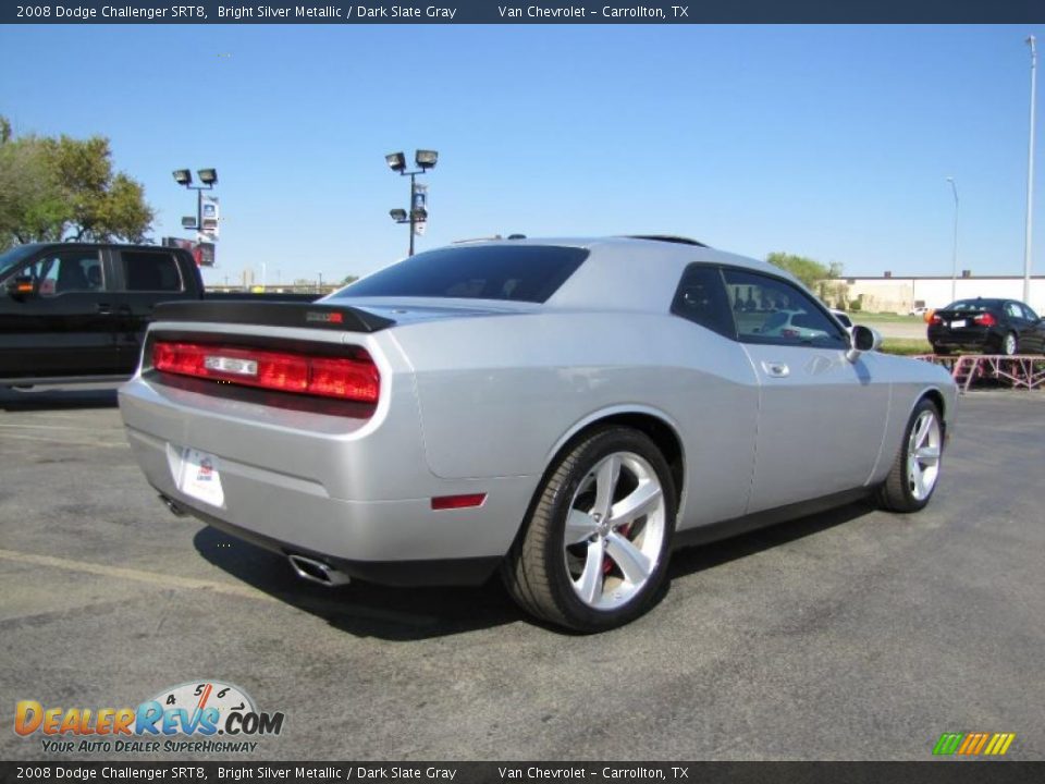 2008 Dodge Challenger SRT8 Bright Silver Metallic / Dark Slate Gray Photo #8