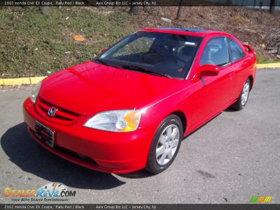 2002 Honda Civic EX Coupe Rally Red / Black Photo #1