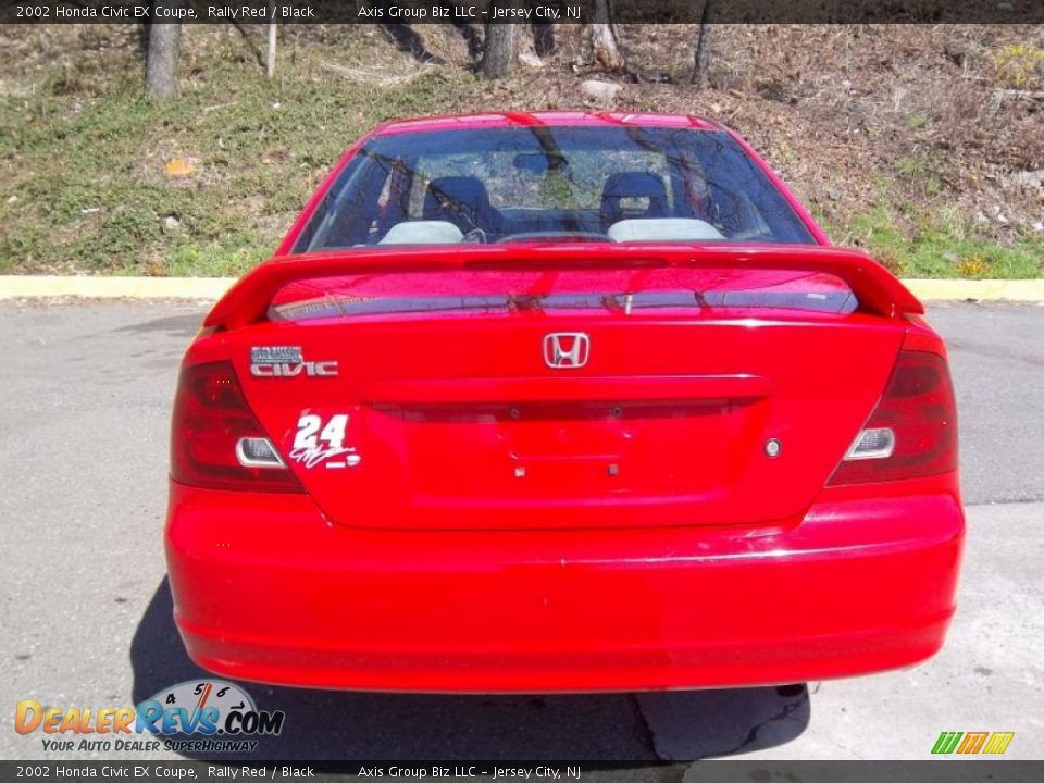 2002 Honda Civic EX Coupe Rally Red / Black Photo #4