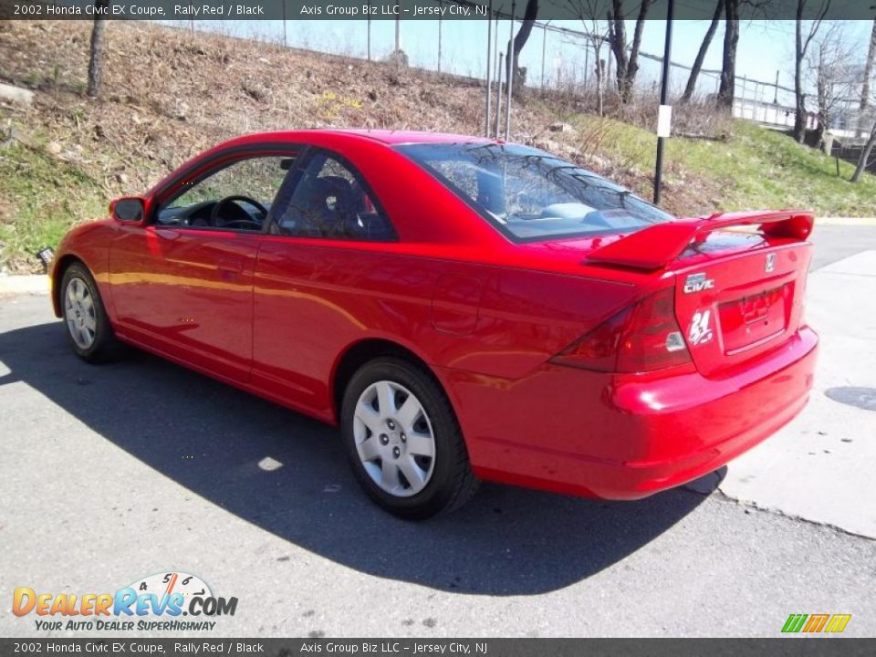 2002 Honda Civic EX Coupe Rally Red / Black Photo #5