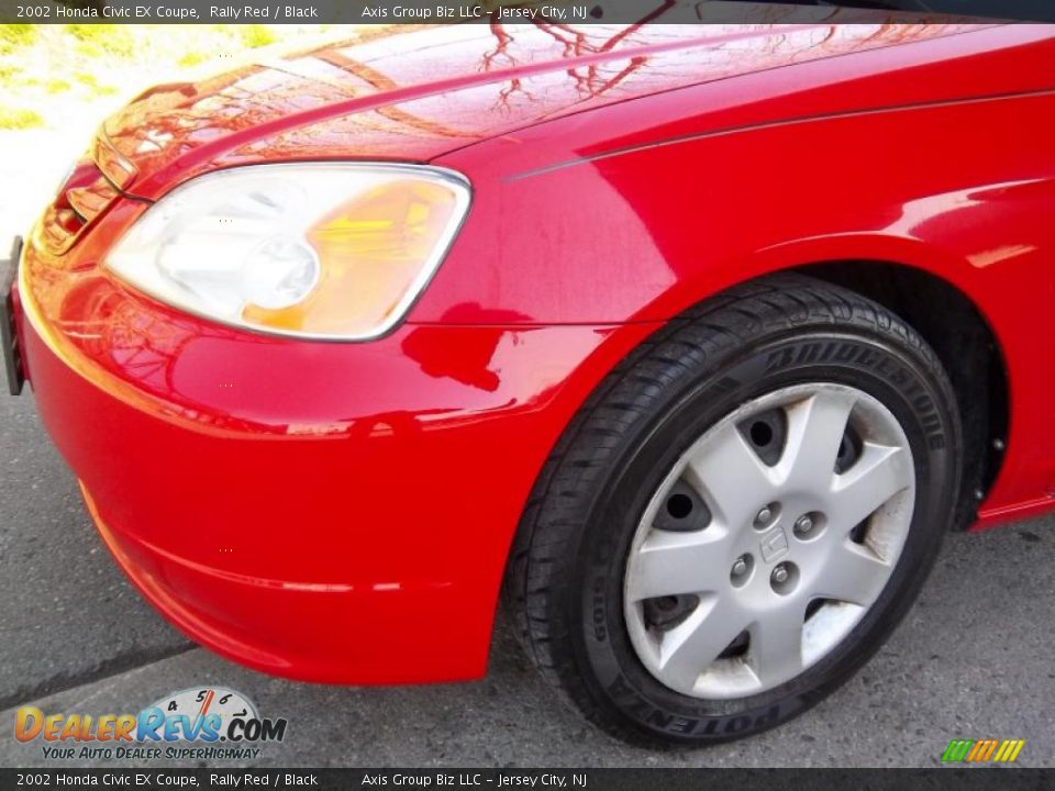 2002 Honda Civic EX Coupe Rally Red / Black Photo #17