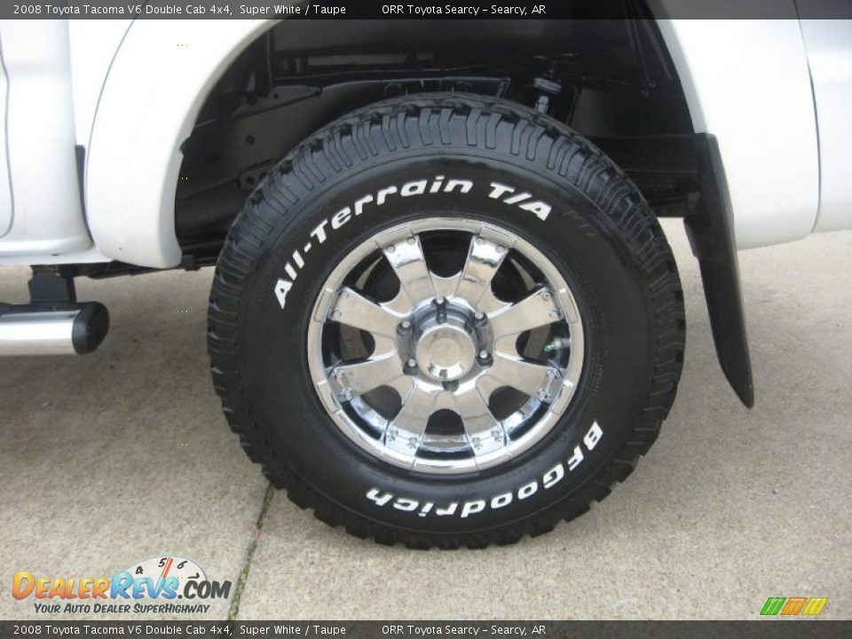 2008 Toyota Tacoma V6 Double Cab 4x4 Super White / Taupe Photo #19