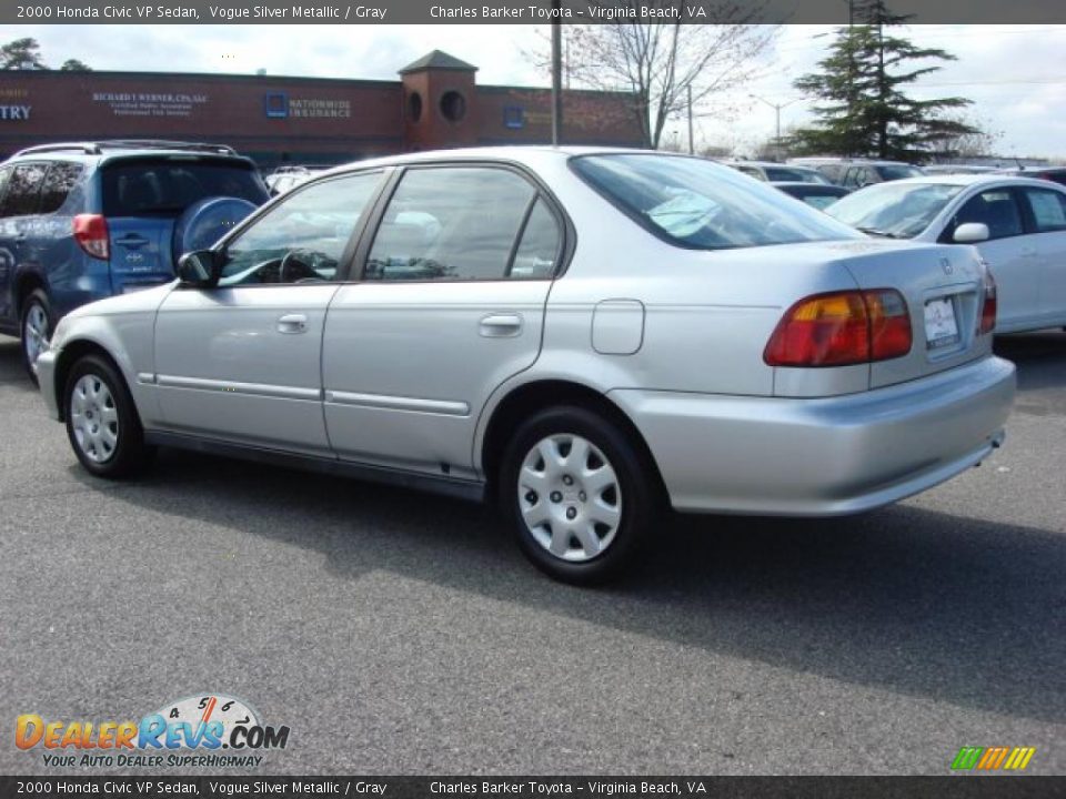 2000 Honda Civic VP Sedan Vogue Silver Metallic / Gray Photo #5