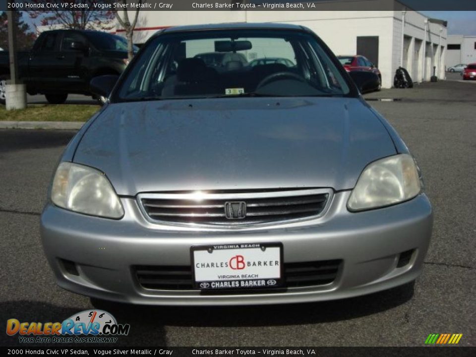 2000 Honda Civic VP Sedan Vogue Silver Metallic / Gray Photo #8