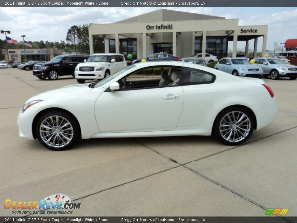 2011 Infiniti G 37 S Sport Coupe Moonlight White / Stone Photo #3