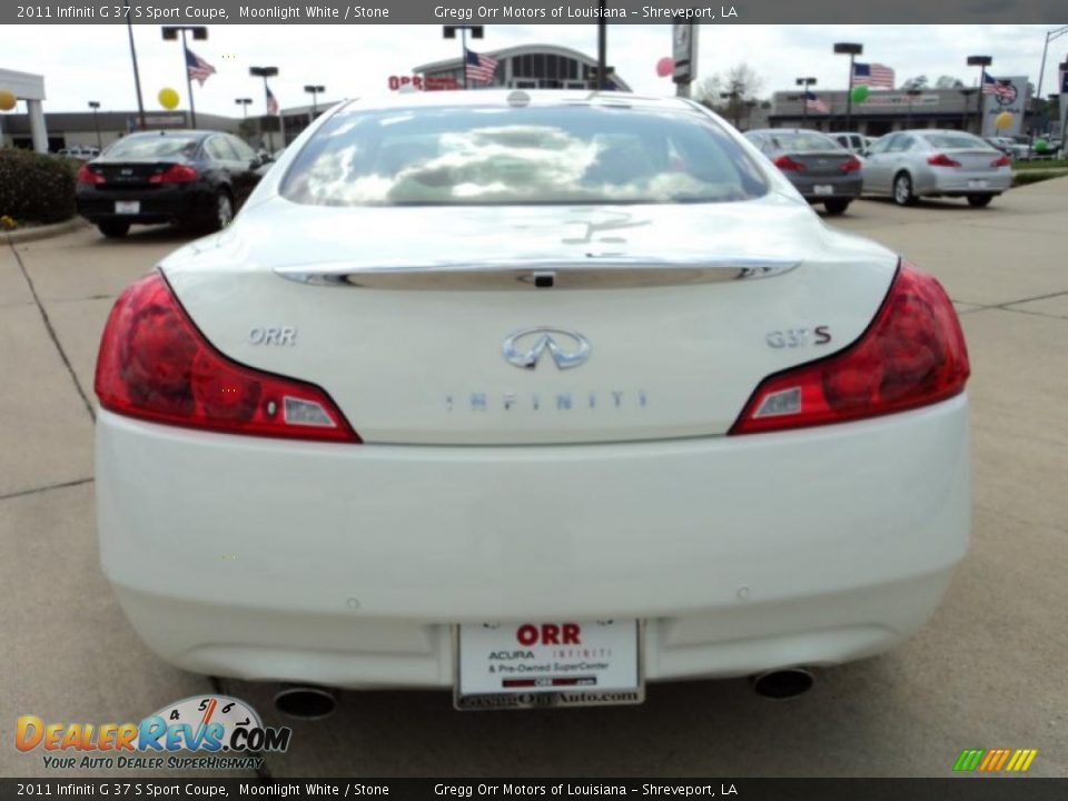 2011 Infiniti G 37 S Sport Coupe Moonlight White / Stone Photo #6