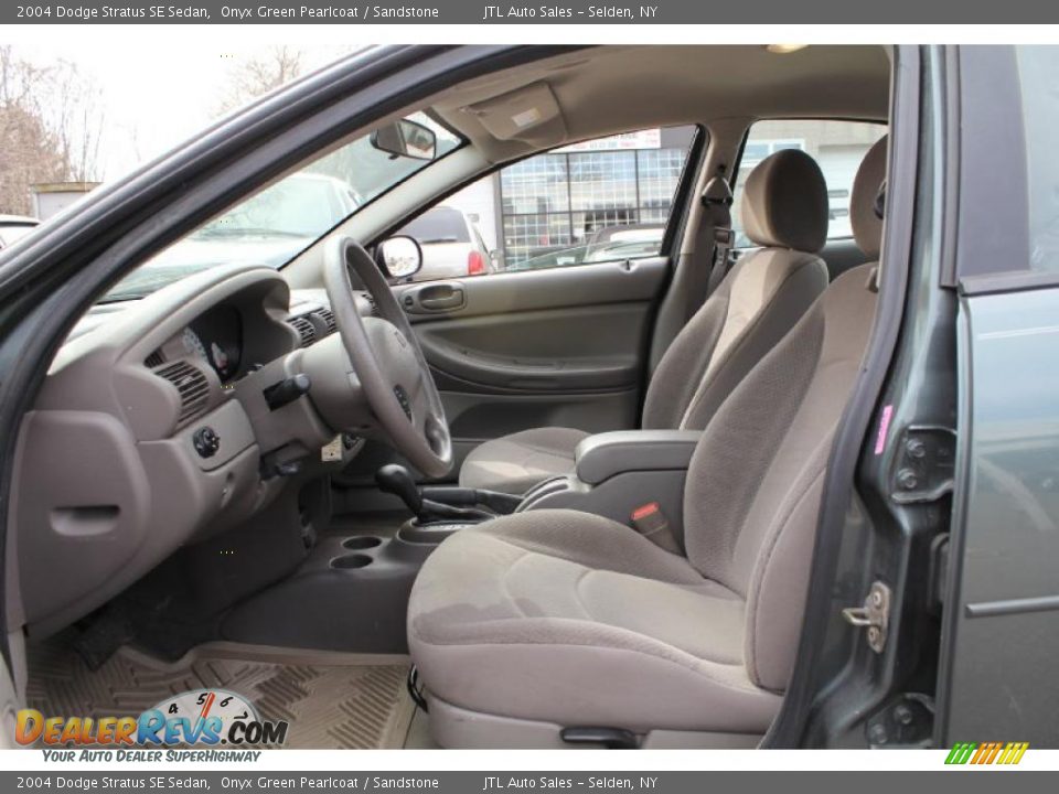 2004 Dodge Stratus SE Sedan Onyx Green Pearlcoat / Sandstone Photo #11