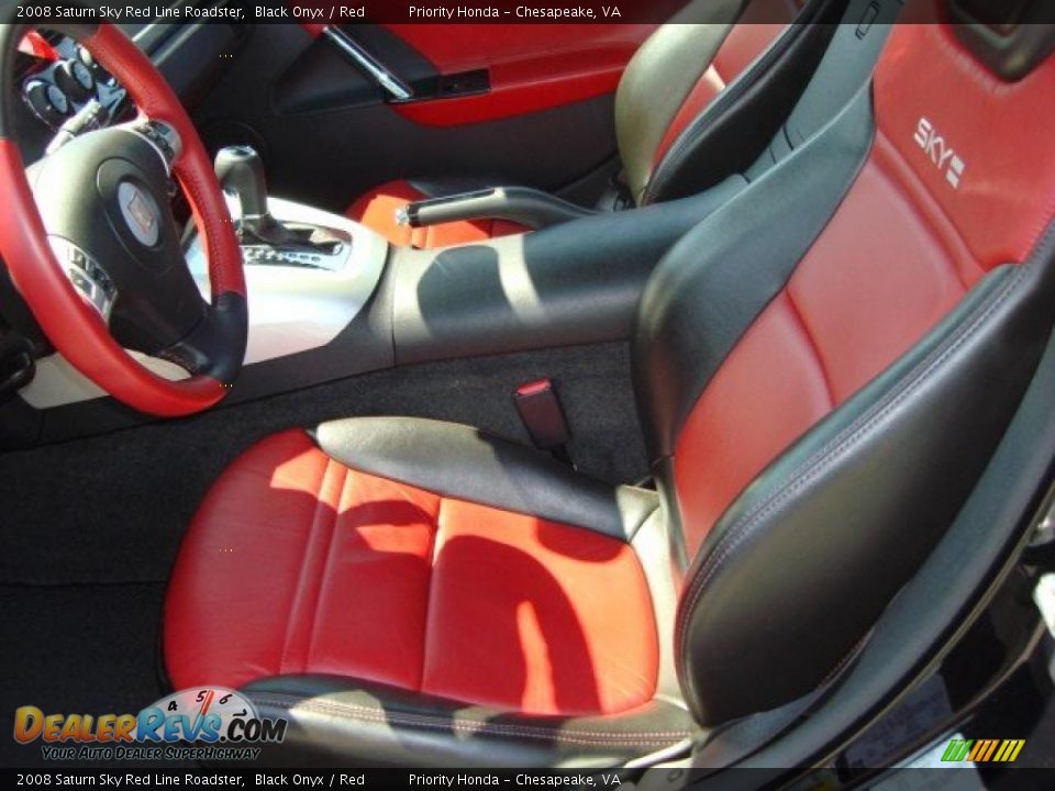 Red Interior 2008 Saturn Sky Red Line Roadster Photo 9
