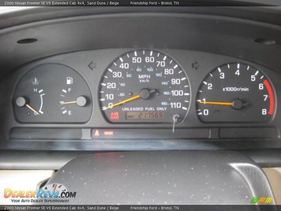 2000 Nissan Frontier SE V6 Extended Cab 4x4 Gauges Photo #30