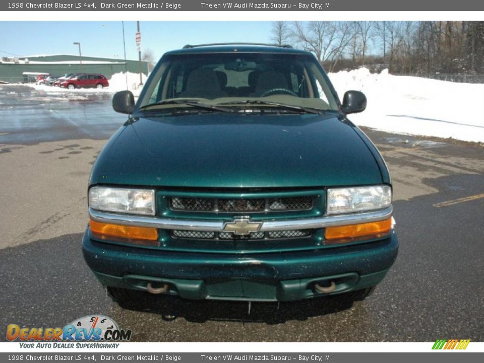1998 Chevrolet Blazer LS 4x4 Dark Green Metallic / Beige Photo #2