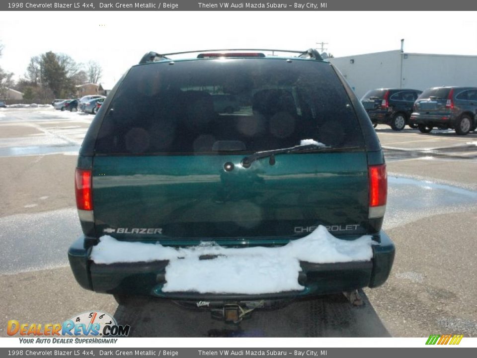 1998 Chevrolet Blazer LS 4x4 Dark Green Metallic / Beige Photo #5