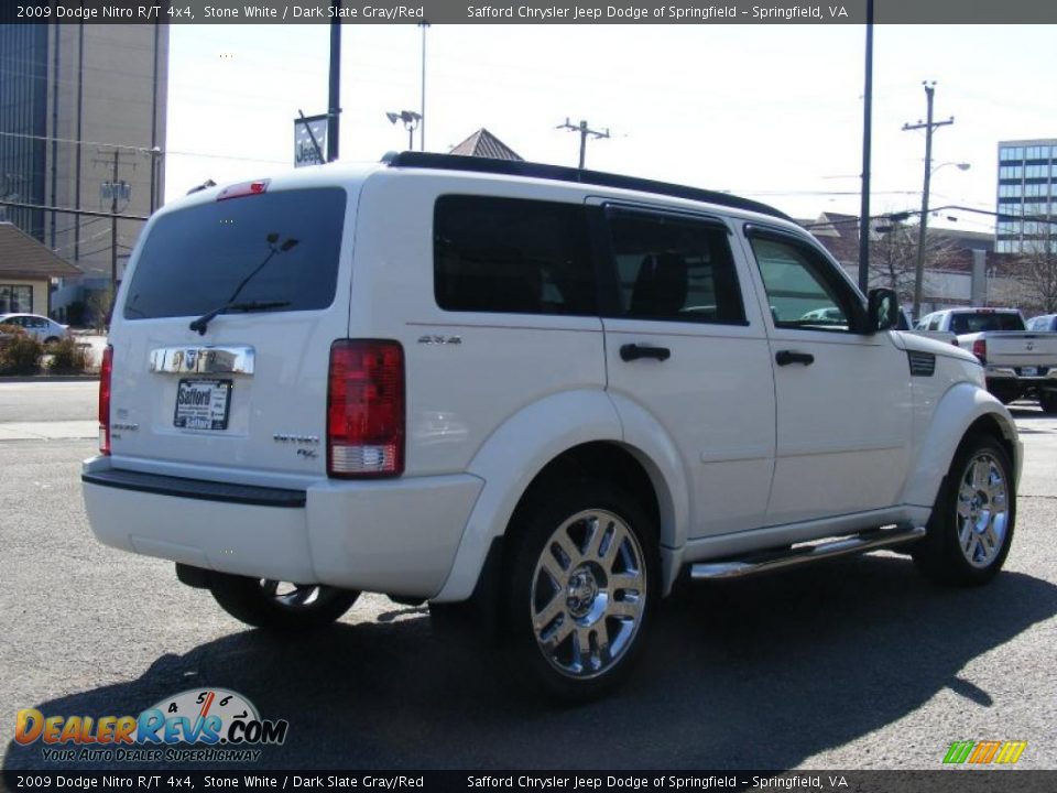 2009 Dodge Nitro R/T 4x4 Stone White / Dark Slate Gray/Red Photo #5