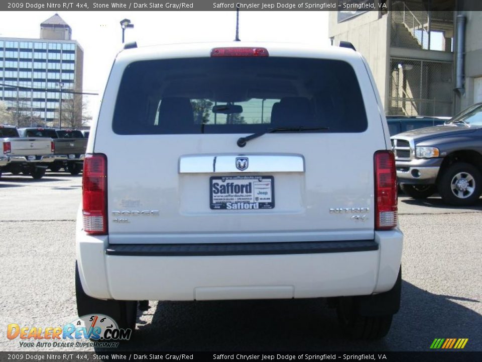 2009 Dodge Nitro R/T 4x4 Stone White / Dark Slate Gray/Red Photo #6