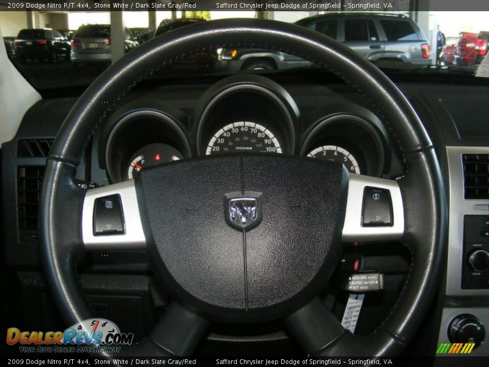 2009 Dodge Nitro R/T 4x4 Stone White / Dark Slate Gray/Red Photo #14