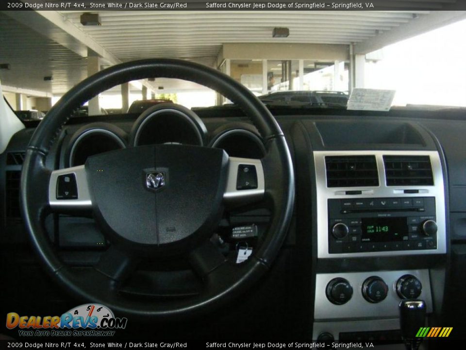 2009 Dodge Nitro R/T 4x4 Stone White / Dark Slate Gray/Red Photo #17