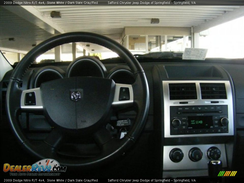 2009 Dodge Nitro R/T 4x4 Stone White / Dark Slate Gray/Red Photo #18