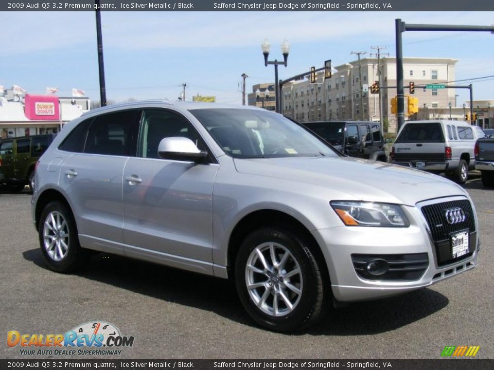 2009 Audi Q5 3.2 Premium quattro Ice Silver Metallic / Black Photo #3