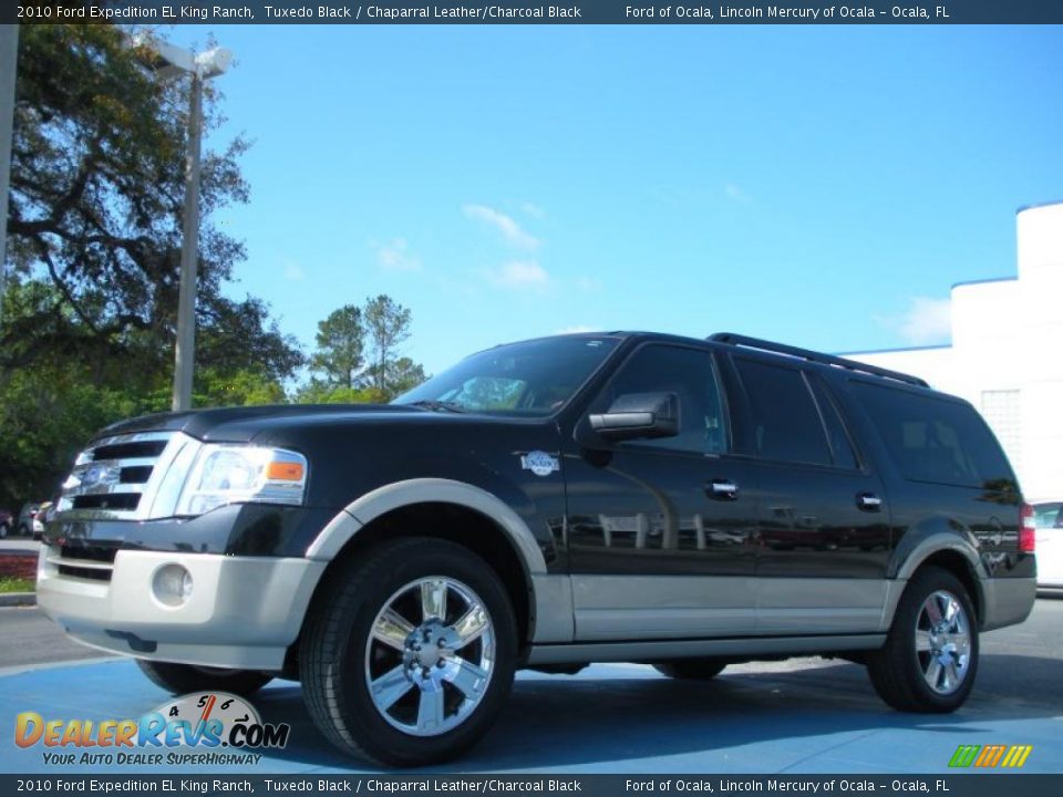 2010 Ford Expedition EL King Ranch Tuxedo Black / Chaparral Leather/Charcoal Black Photo #1
