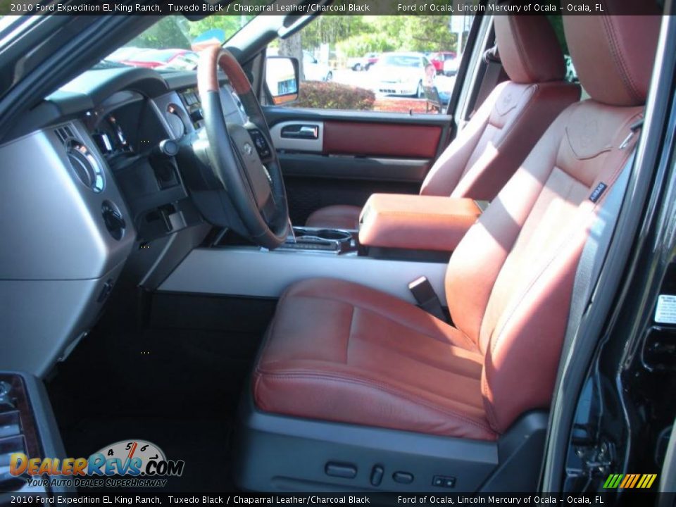 Chaparral Leather/Charcoal Black Interior - 2010 Ford Expedition EL King Ranch Photo #12