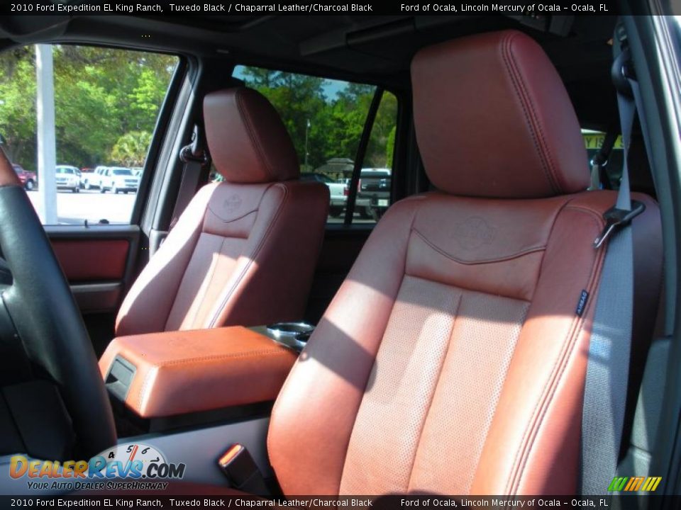 Chaparral Leather/Charcoal Black Interior - 2010 Ford Expedition EL King Ranch Photo #13