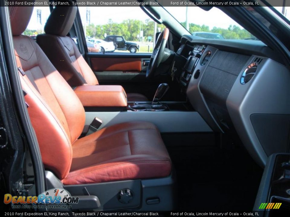 Chaparral Leather/Charcoal Black Interior - 2010 Ford Expedition EL King Ranch Photo #17
