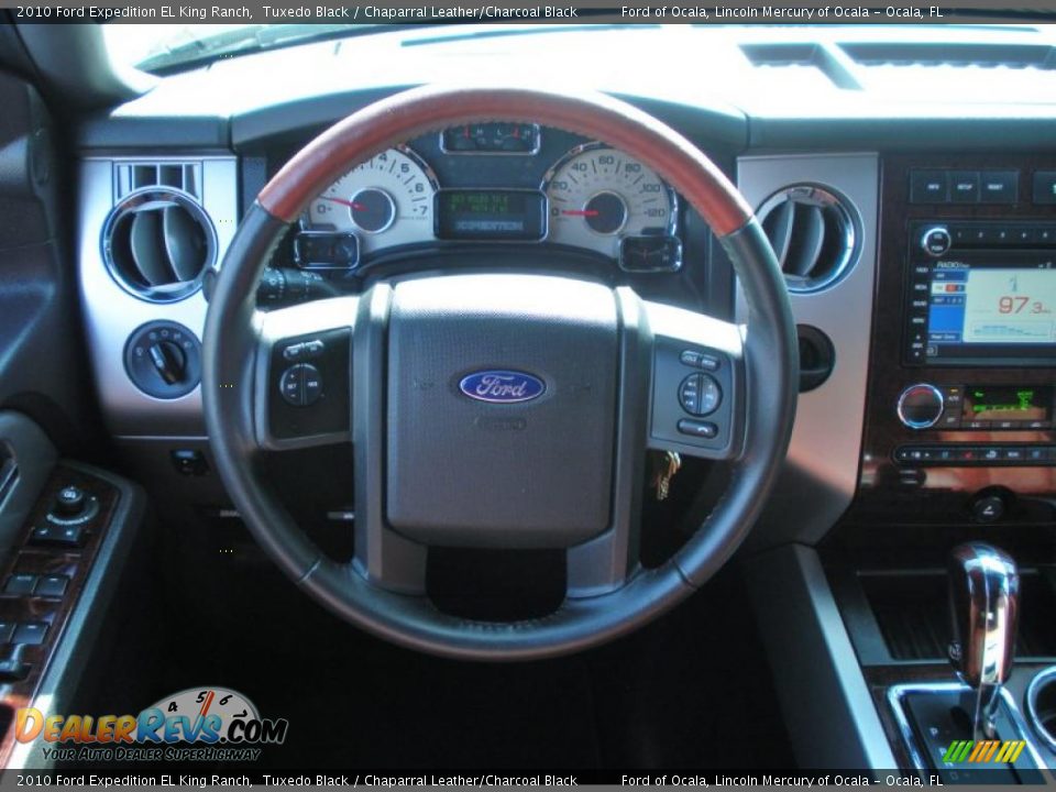 2010 Ford Expedition EL King Ranch Steering Wheel Photo #22