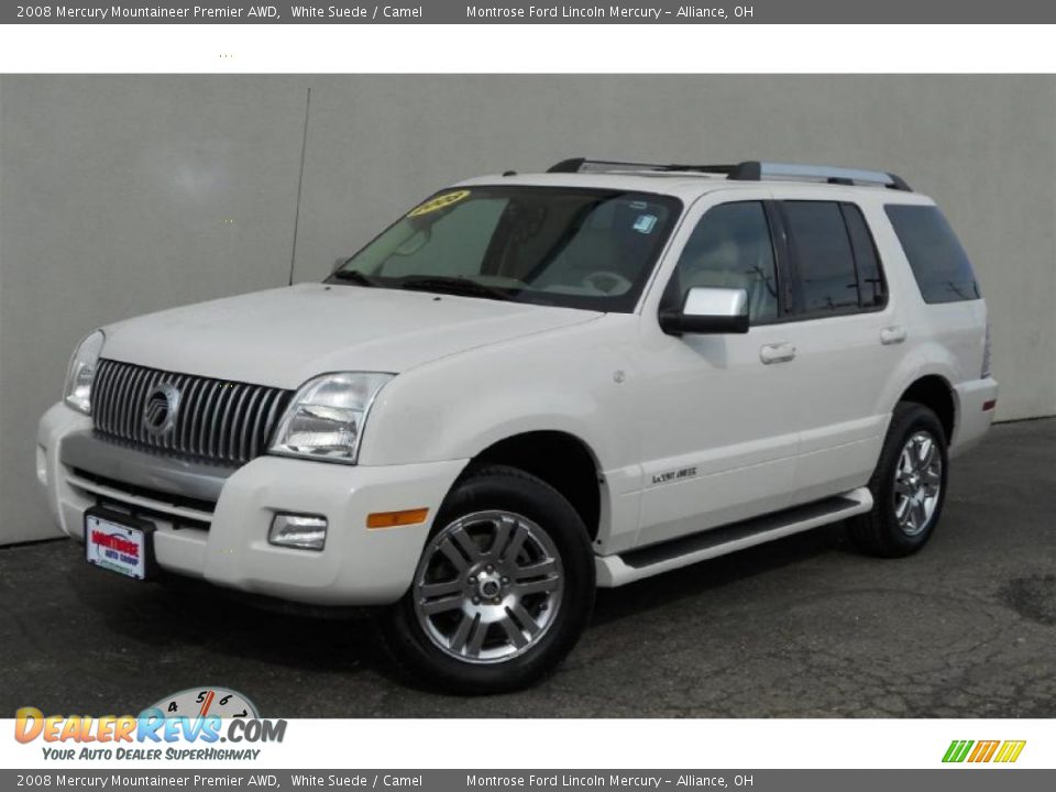 2008 Mercury Mountaineer Premier AWD White Suede / Camel Photo #1