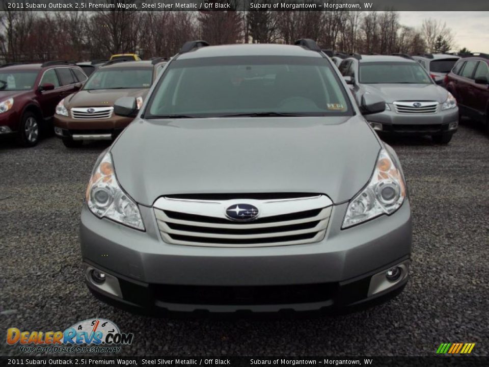 2011 Subaru Outback 2.5i Premium Wagon Steel Silver Metallic / Off Black Photo #2
