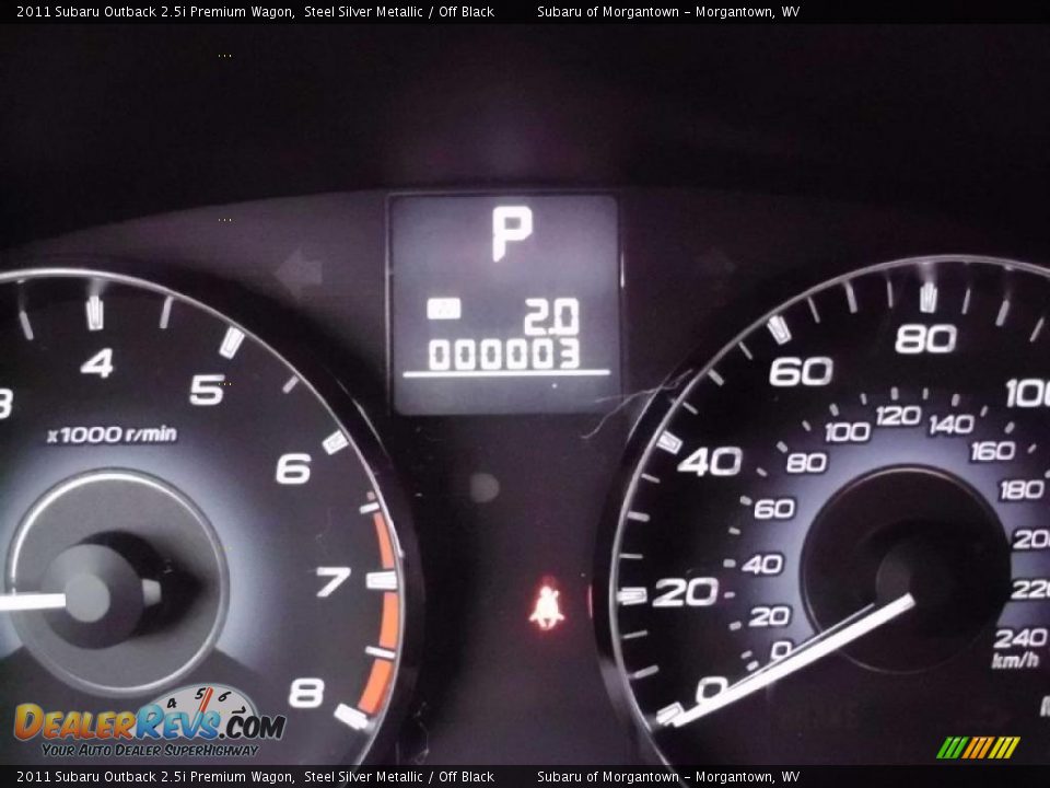 2011 Subaru Outback 2.5i Premium Wagon Steel Silver Metallic / Off Black Photo #20