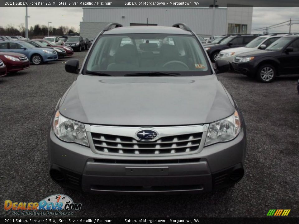 2011 Subaru Forester 2.5 X Steel Silver Metallic / Platinum Photo #2