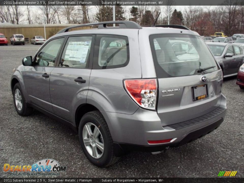 2011 Subaru Forester 2.5 X Steel Silver Metallic / Platinum Photo #8