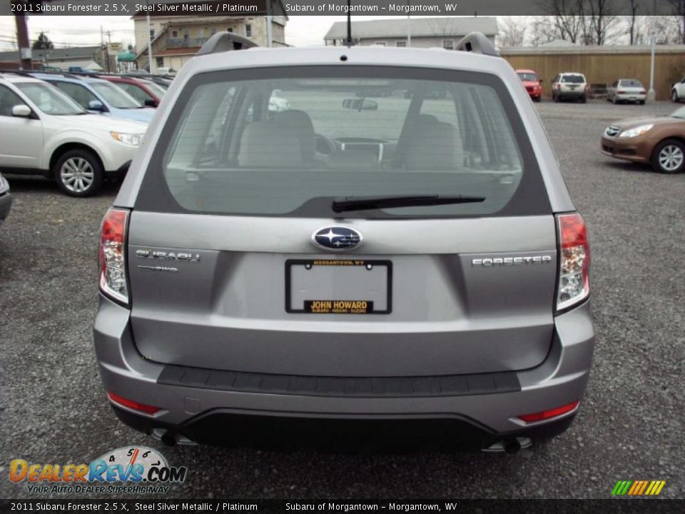 2011 Subaru Forester 2.5 X Steel Silver Metallic / Platinum Photo #9