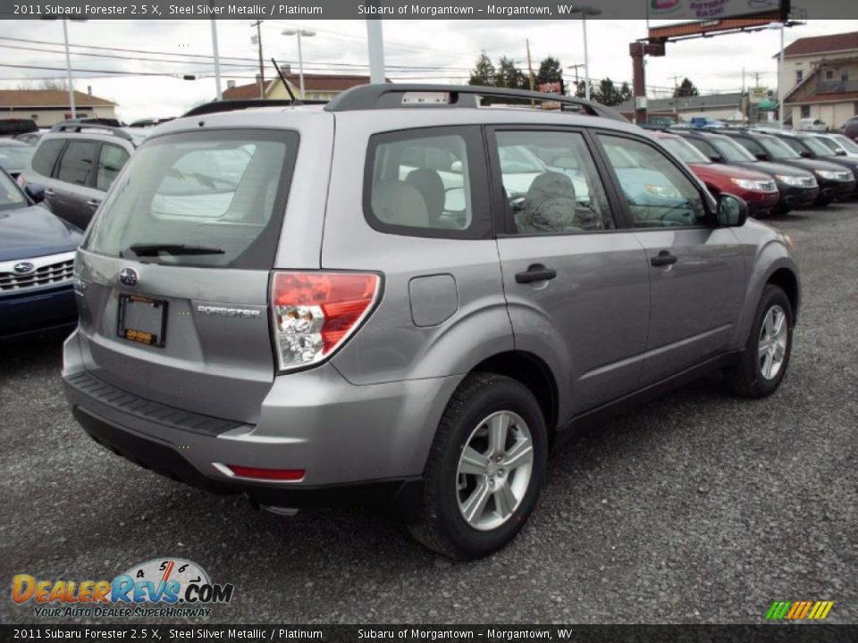 2011 Subaru Forester 2.5 X Steel Silver Metallic / Platinum Photo #10