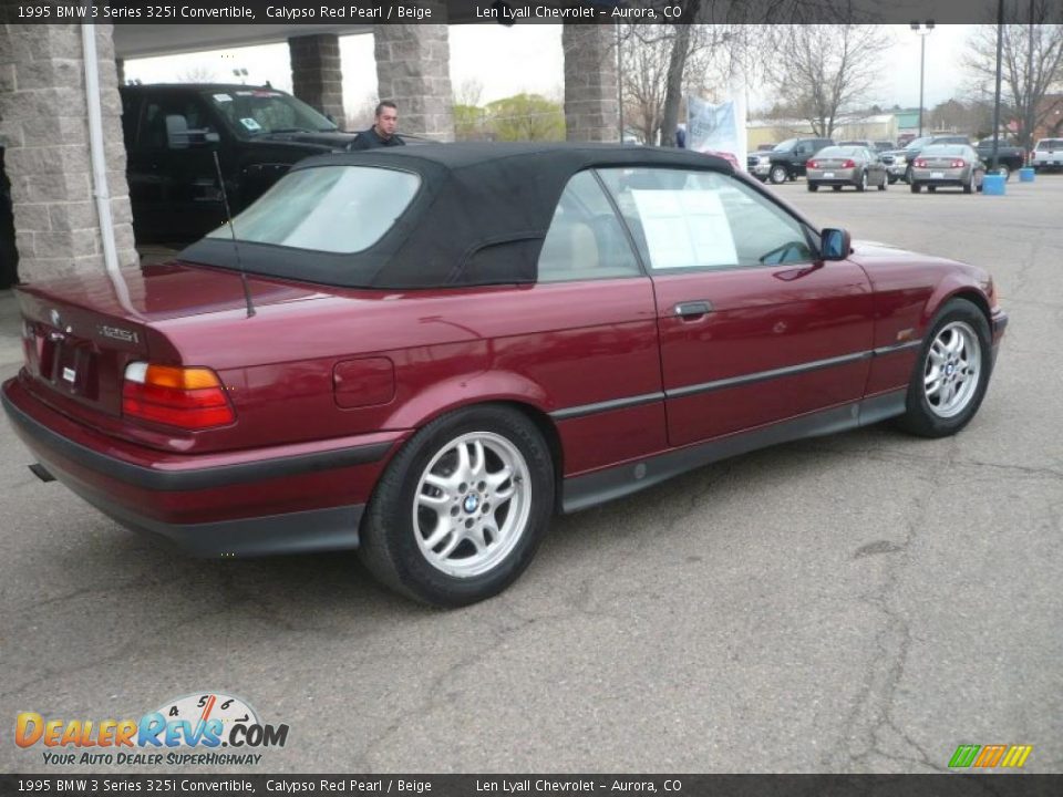 1995 BMW 3 Series 325i Convertible Calypso Red Pearl / Beige Photo #6